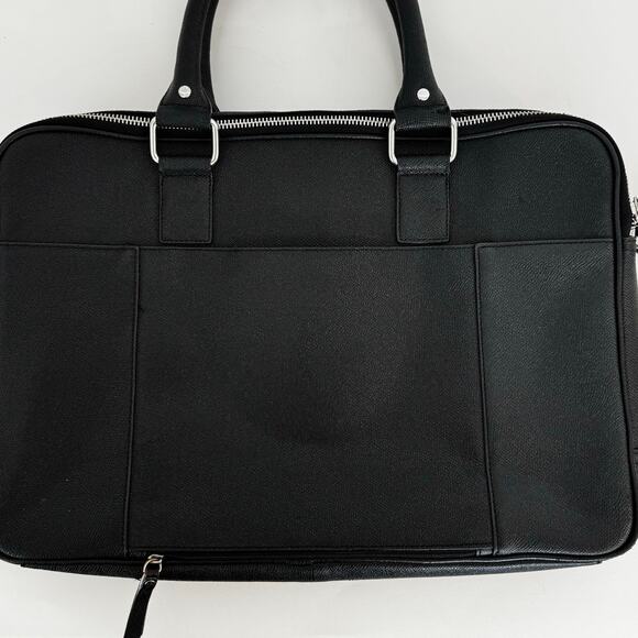 Cole Haan x American Airlines Genuine Leather Laptop Travel Bag Black Tech Safe - Picture 6 of 14
